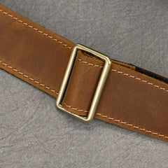 Crazy Horse Leather Backpack Mens 17L Brown Leather Backpack for Men - iwalletsmen