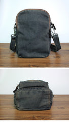 Blue Denim Mens Small Vertical Shoulder Bag Denim Side Bag Small Crossbody Bag For Women