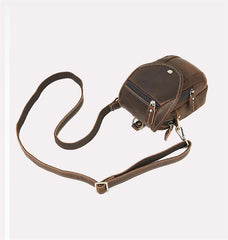 Brown Mens Belt Pouch Leather Belt Phone Pouch - iwalletsmen