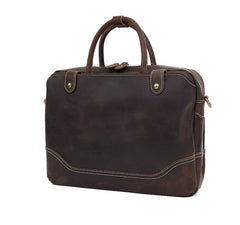 Dark Brown Briefcase 15 inch Laptop Shoulder Bag - iwalletsmen