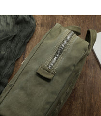 Canvas Mens Pilot Handbag Army Green Canvas WWII Bag Canvas Army Vertical Weekender Bag Travel Bag for Men