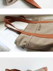 Women Light Khaki Canvas Shopper Tote Bags Canvas Tote Shoulder Bag Handbag for Mens
