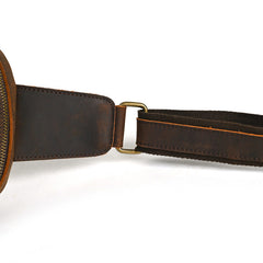 Dark Brown Leather Sling Backpack for Men - iwalletsmen