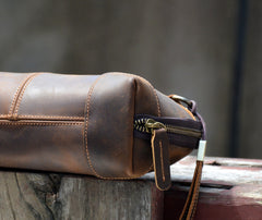 Brown Leather Clutch Wristlet Vintage Men's Leather Clutch Purse - iwalletsmen