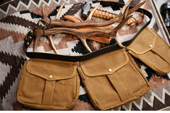 Khaki Canvas Mens Tools Waist Pouches Canvas Tools Pouches Belt for Men