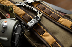 Army Green Canvas Mens Waterproof Slim Backpack Waxed Canvas Backpack for Men