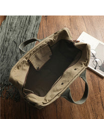 Army Green Canvas Mens Pilot Bag Canvas WWII Bag Canvas Army Weekender Bag Travel Bag for Men