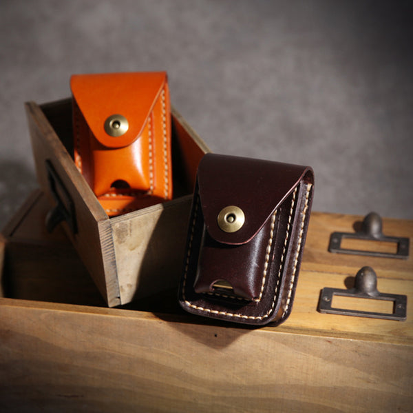 antique cigarette cases​ Leather Cigarette Case Hard Cigarette Case Leather Cigarette Pouch with Belt Loop
