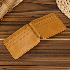 Black Bifold Wallet with Money Clip - Flat Lay View - iwalletsmen