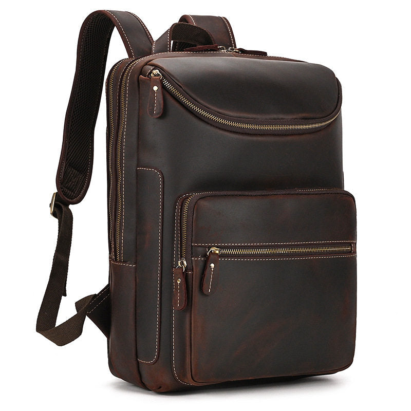 Vintage Crazy Horse Leather Backpack - FYYY04591041