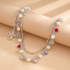 Pearl Wallet Chain for Women Gold Wallet Chain Womens Wallet Chain with Heart - iChainWallets