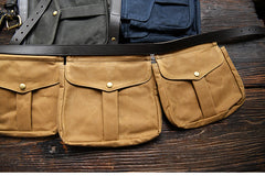 Khaki Canvas Mens Tools Waist Pouches Canvas Tools Pouches Belt for Men