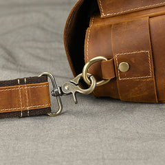 Mens Retro Leather Camera Bag 