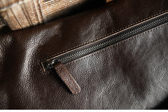 Cool Brown Mens Leather Large Travel Sling Bag Large Leather Waist Bags Fanny Pack for Men