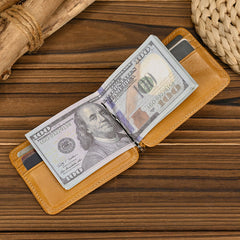 Black Bifold Wallet with Money Clip - Flat Lay View - iwalletsmen