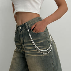 Cross Wallet Chain Pearl Wallet Chain Women Wallet Chain Double Wallet Chain - iChainWallets