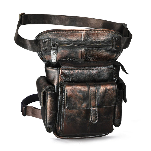 holster thigh bag Mens Drop Leg Bag Biker Leather Thigh Bag Left Leg Pack Belt Pouches For Men