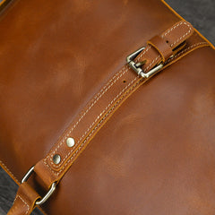 Brown Leather Weekender Bag for Men Vintage Leather Weekend Bag for Men - iwalletsmen