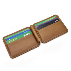 Black Bifold Wallet with Money Clip - Flat Lay View - iwalletsmen