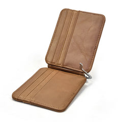 Black Bifold Wallet with Money Clip - Flat Lay View - iwalletsmen
