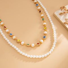 Pearl Wallet Chains Womens Double Wallet Chain Gold Beaded Wallet Chain for Women - iChainWallets