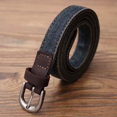 Vintage Women Denim Slim Belts Denim Blue Belts Vintage Belts For Women