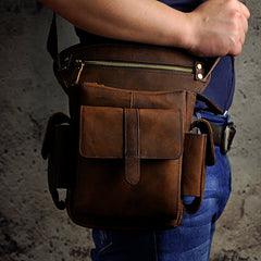 bags for legs Mens Drop Leg Bag Biker Leather Thigh Bag Left Leg Pack Belt Pouches For Men