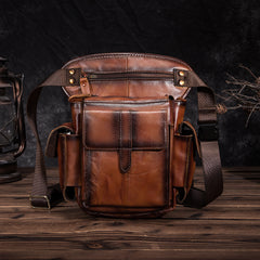 left leg pack Mens Drop Leg Bag Biker Leather Thigh Bag Left Leg Pack Belt Pouches For Men