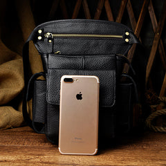 hip bag with leg strap Mens Drop Leg Bag Biker Leather Thigh Bag Left Leg Pack Belt Pouches For Men