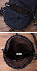 Unique Denim Cap Mini Shoulder Bags Belt Pouch Denim Cap Phone Crossbody Bag