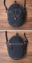 Unique Denim Cap Mini Shoulder Bags Belt Pouch Denim Cap Phone Crossbody Bag