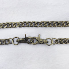 Brass Biker Wallet Chain - flat lay - iwalletsmen