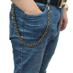 Brass Biker Wallet Chain - front view - iwalletsmen