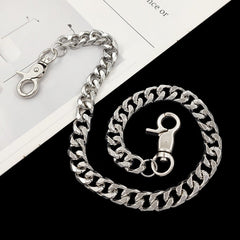 Silver Biker Wallet Chain - worn - iwalletsmen