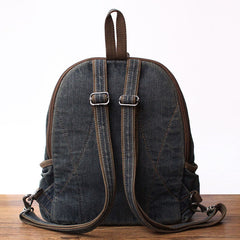 Vintage Denim Backpack School Backpack Womens Blue Denim School Rucksack For Women