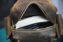 Leather Sling Bag for Big Guys - Overall View