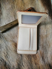Tooled Leather Wallet Card Wallet with ID Window Lion Leather Wallet ID Holder Wallet Mens Wallet with ID Window Lion Wallet - iwalletsmen