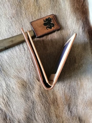 Tooled Leather Wallet Card Wallet with ID Window