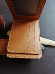 Tooled Leather Wallet Card Wallet with ID Window Floral Leather Wallet ID Holder Wallet Mens Wallet with ID Window Floral Wallet - iwalletsmen
