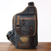 Denim Mens Sling Bag Waist Bag - Side View - iwalletsmen