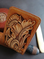 Mens Wallet with ID Window Floral Wallet - iwalletsmen