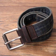 Vintage Mens Denim Slim Belts Denim Blue Belts Vintage Belts For Men