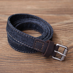 Cute Women Blue Denim Slim Belt Denim Blue Belt Vintage Belts For Women