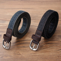 Vintage BLue Women Denim Slim Belts Denim Blue Belts Vintage Belts For Women