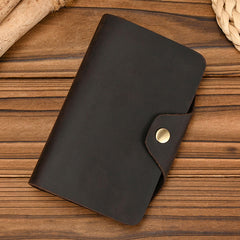 Mens Wallet With Lots of Card Slots Leather Vertical Wallet with Buckle with Coin Pocket - iwalletsmen