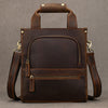 Brown Leather Vertical Briefcase Business Handbag for Men Office Handbag for Men - iwalletsmen