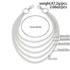 Quintuple Wallet Chain Layered Pants Chain - iChainWallets