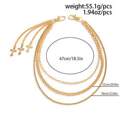 Cross Wallet Chain Gold Wallet Chain Cool Triple Wallet Chain - iChainWallets