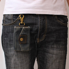 Fashion Denim Mens Keys Wallet Denim Key Holders With Belt Clip for Women