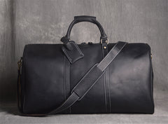 Cool Mens Leather Large Weekender Bag Duffle Bag Vintage Large Travel Bag for Men